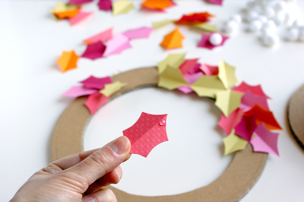 DIY: Herbstkranz aus Papier basteln
