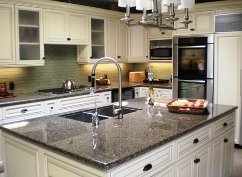 Desert Brown Kitchen Granite Countertops Design Ideas