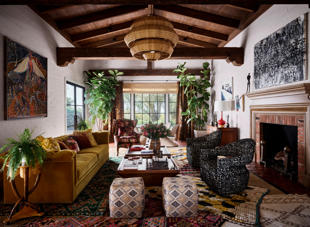 Eclectic living room in Dallas.