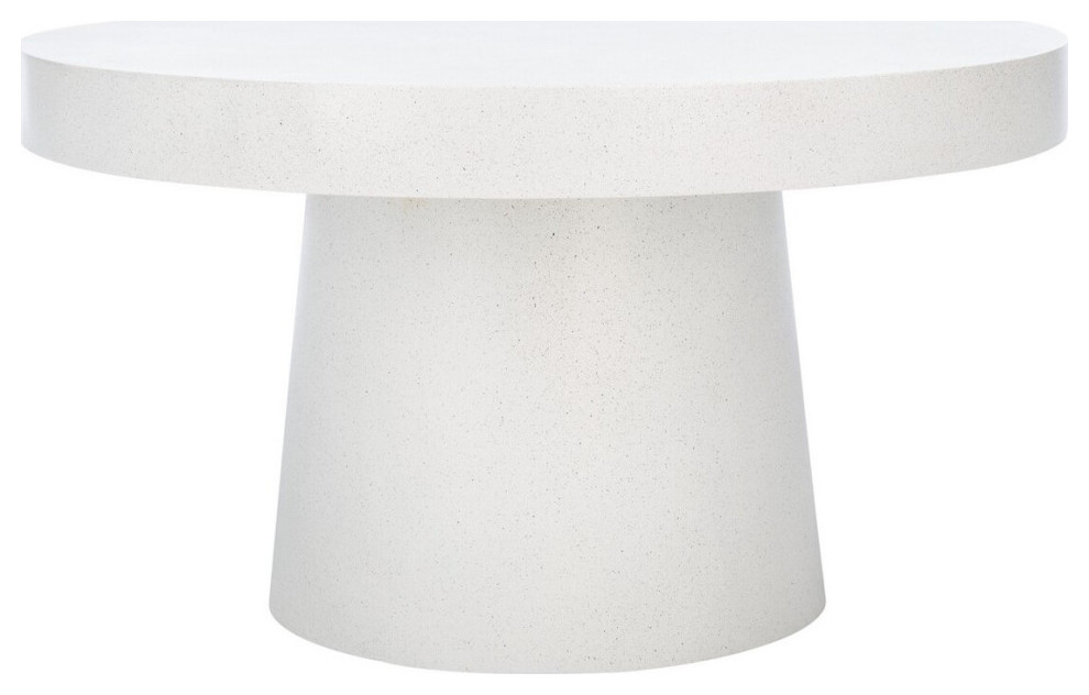 Ria Paper Mache Coffee Table White Terrazzo Contemporary Coffee