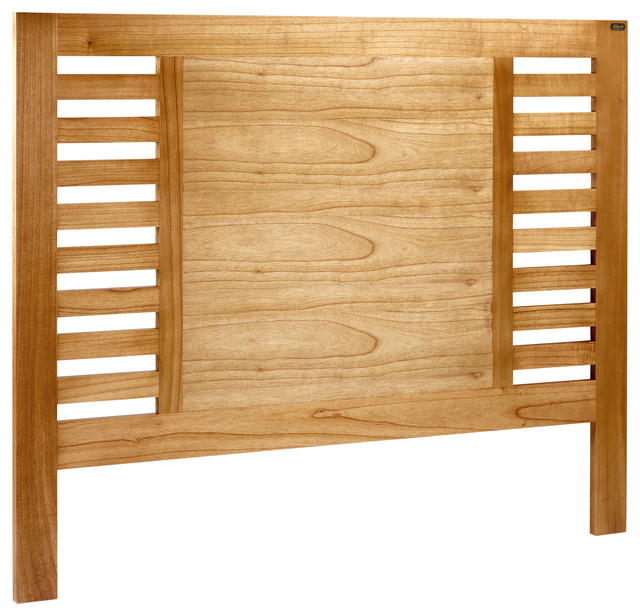 Natural Horizontal Slat Queen Headboard Rustic Headboards by