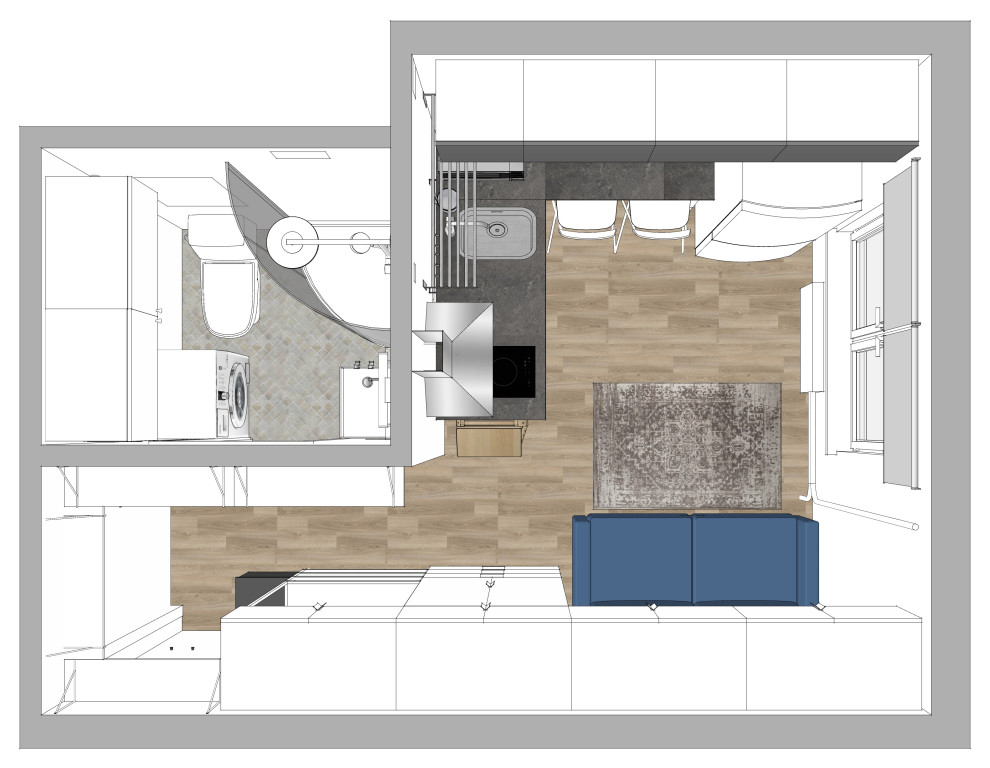 Супер маленькая студия 11м2
