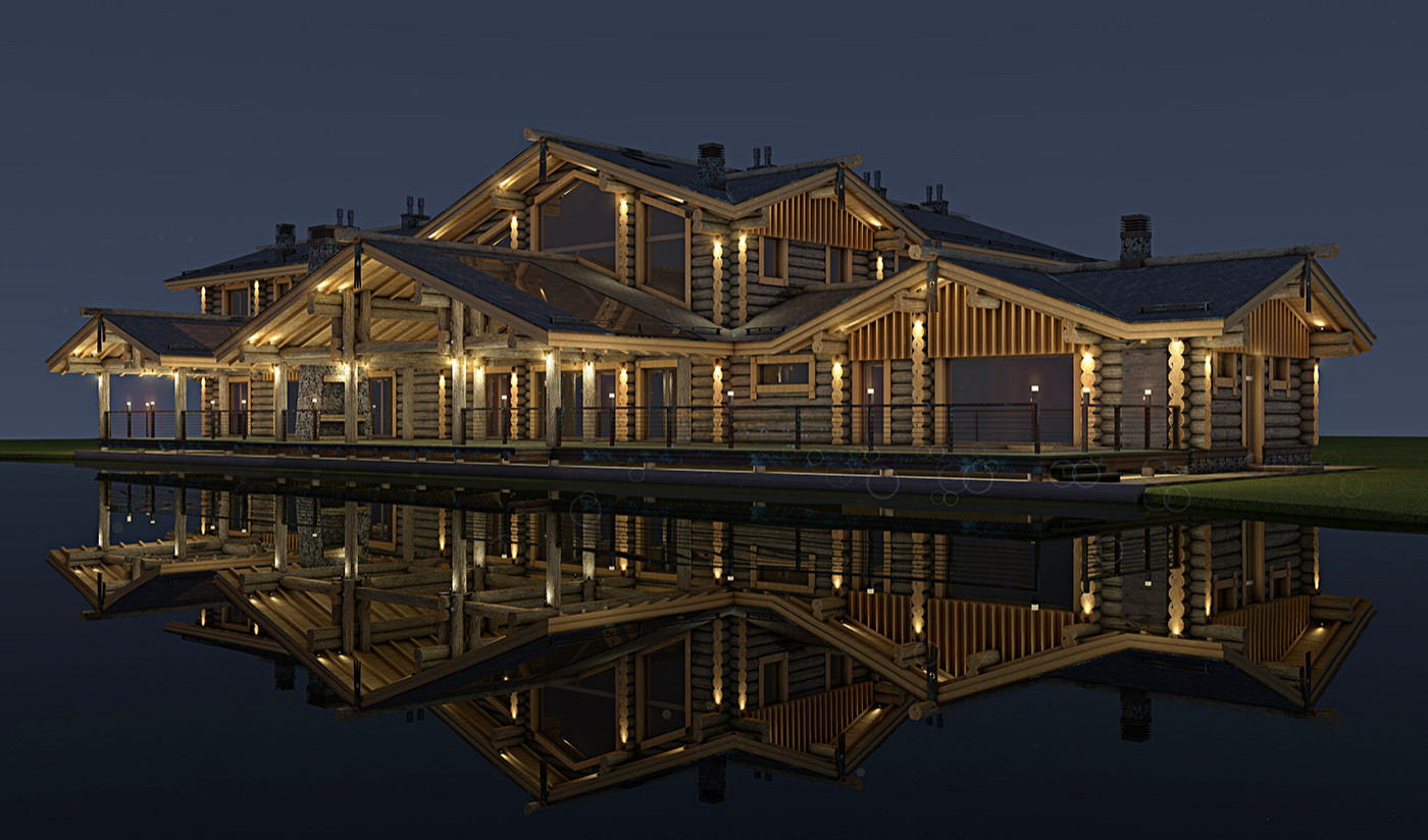 Освещение гостиничного комплекса