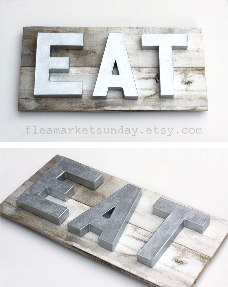 EAT Sign on Reclaimed Wood