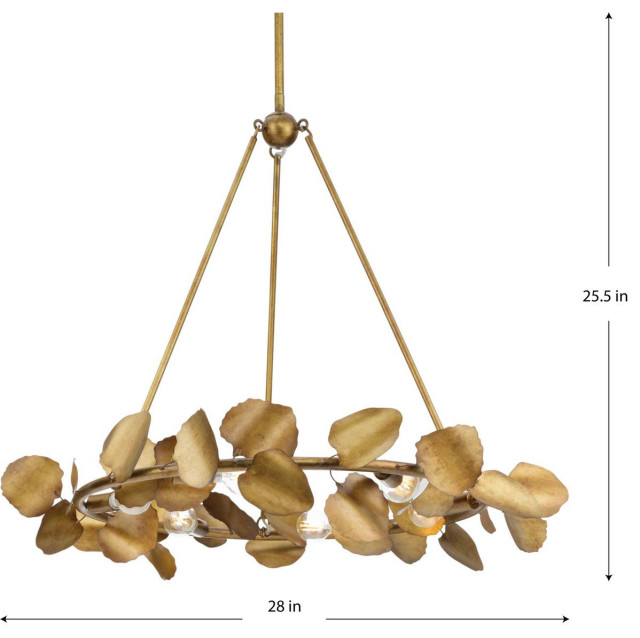 Laurel Collection 6-Light Transitional Chandelier - Contemporary ...