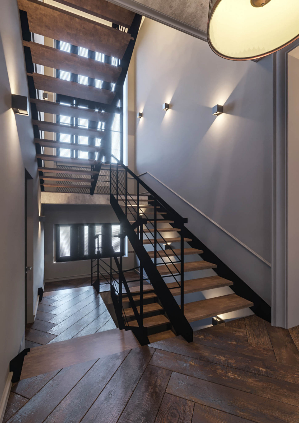 Прихожая с лестничным холлом