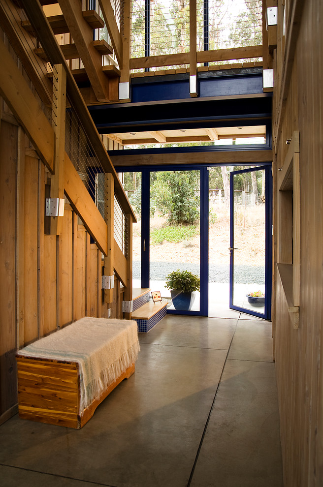 This is an example of an industrial entryway in San Luis Obispo with concrete floors.