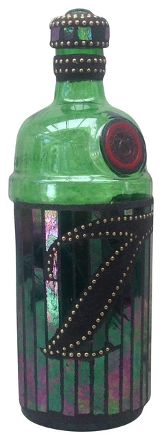 Mosaic Liquor Bottle “Tanqueary” Up-cycled Decanter