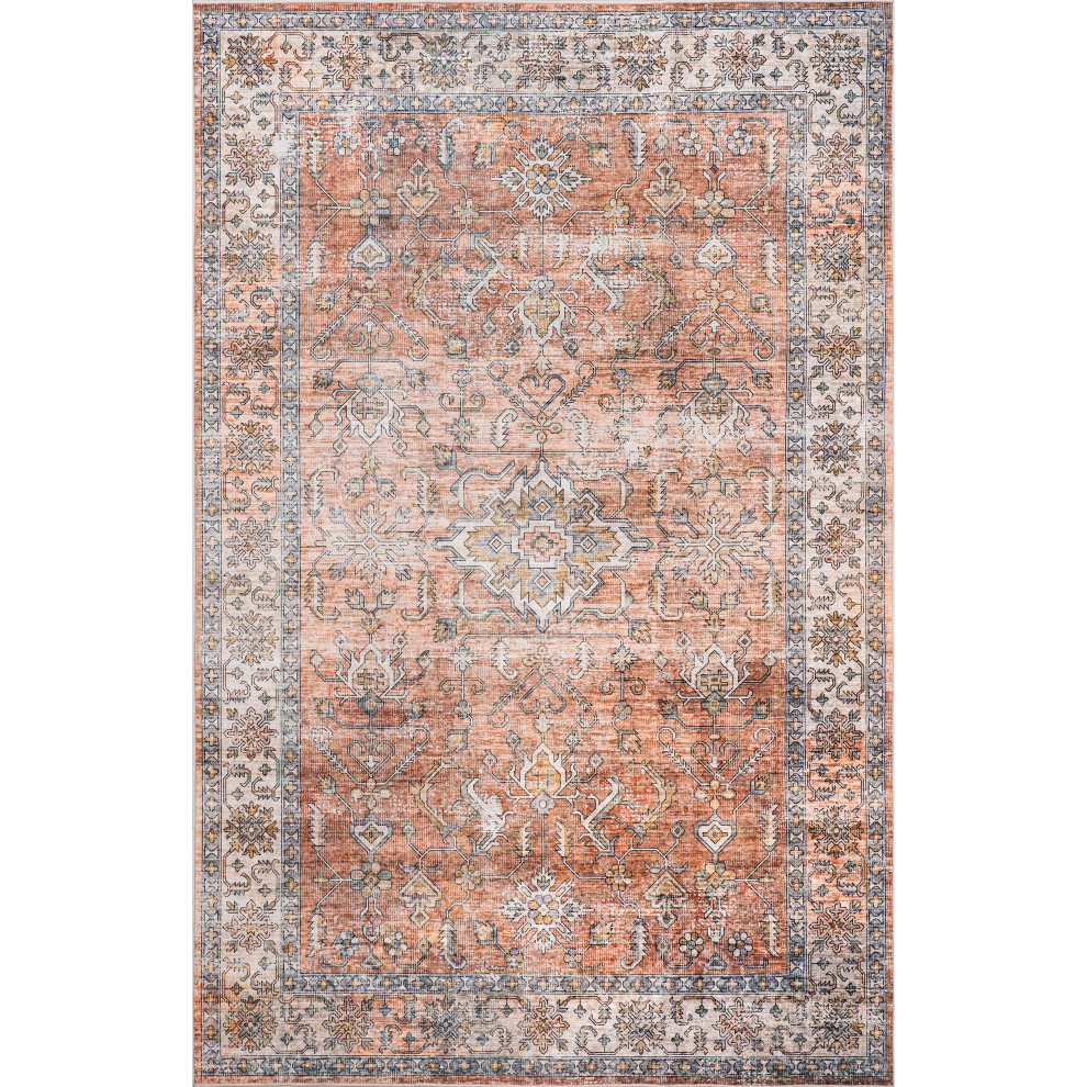 nuLOOM Machine Washable Britt Persian Stain Repellent Area Rug, 5'x8