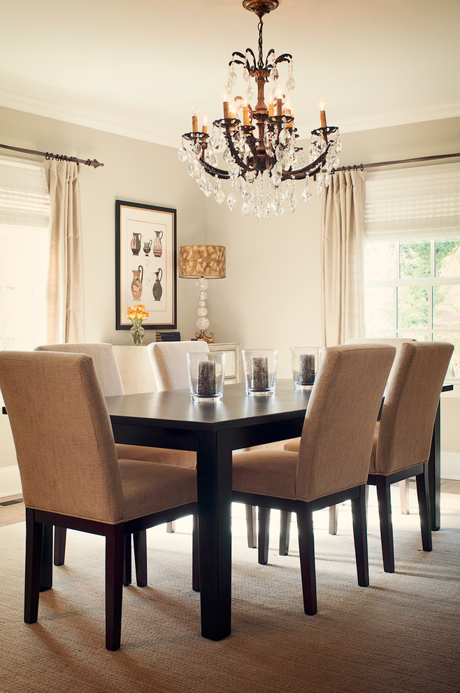 Inspiration for a timeless dining room remodel in Other with beige walls