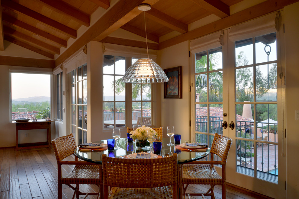 Tuscan dining room photo in San Diego