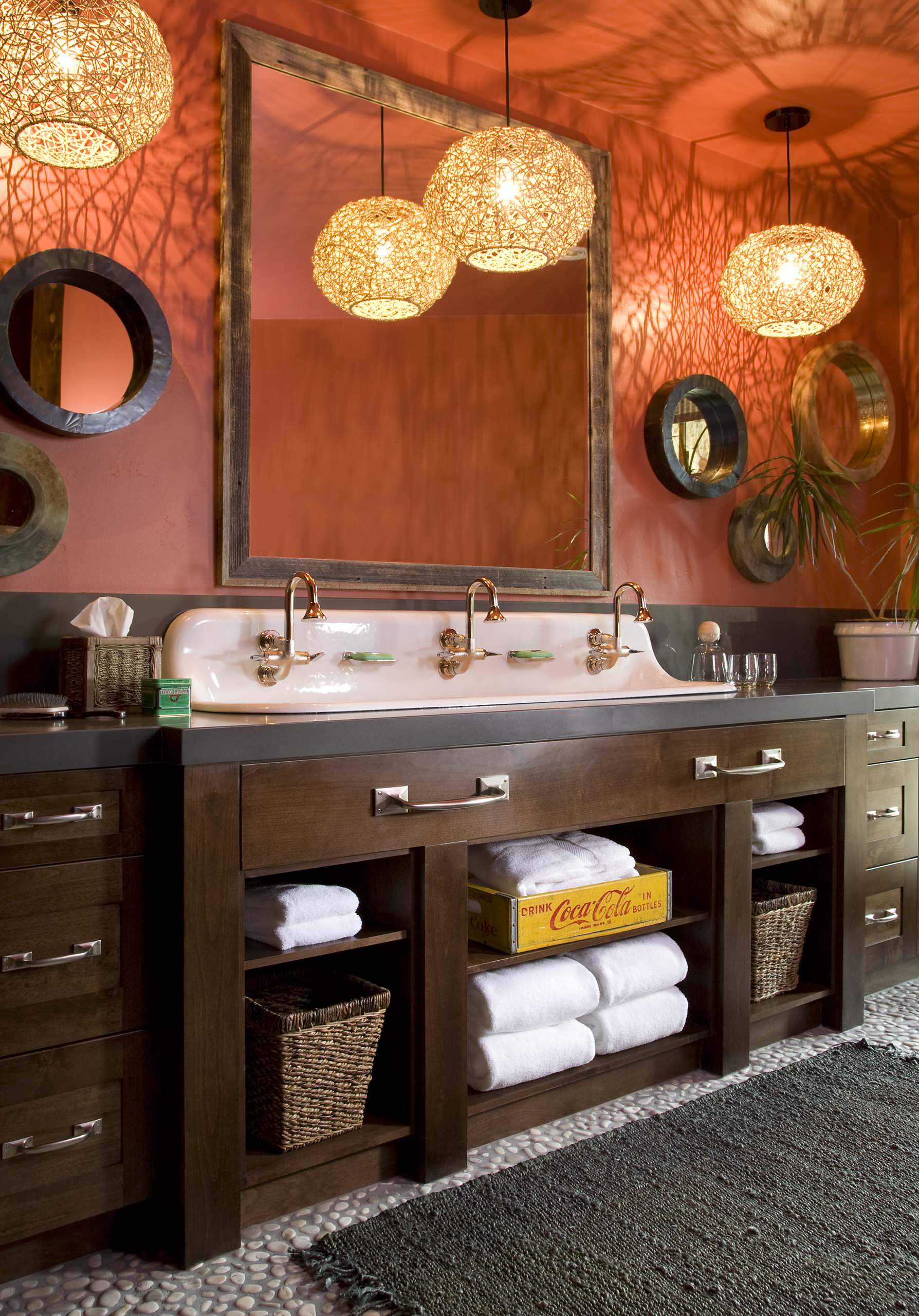 75 Bathroom with Orange Walls Ideas You'll Love - December, 2025 | Houzz, image size:1788x2560