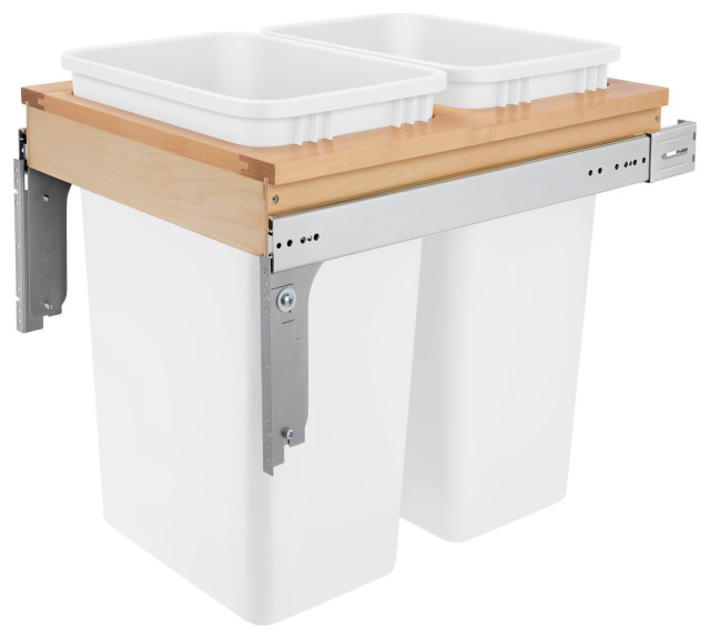 RevAShelf 4WCTM2150DM2 4WCTM Top Mount Double Bin Trash Can Trash