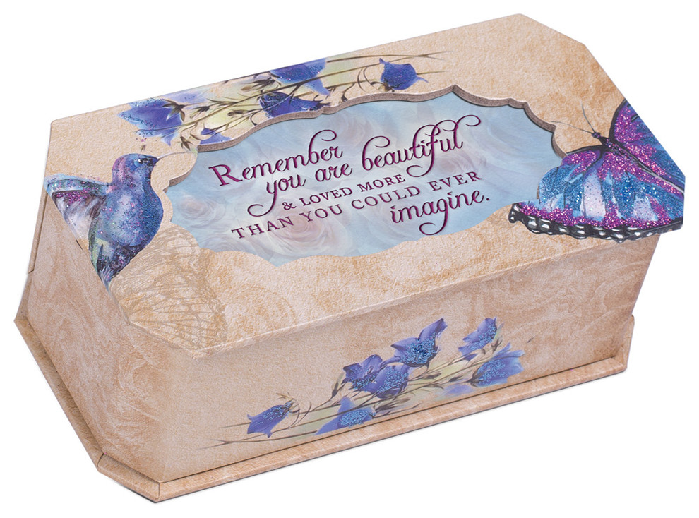 Music Keepsake Box Remember You Are Beautiful Tropical Decorative