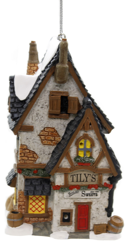 4.5" Dept 56 Dickens Village Tily's Boiled Sweets Shop Christmas Ornament Decor