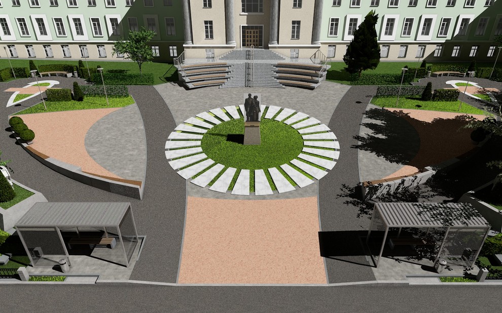 Эскизный проект благоустройства сквера у НТИ НИЯУ МИФИ Новоуральск.