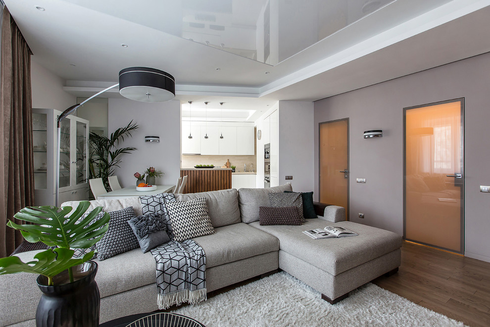 Природный дизайн - квартира в современном стиле в ЖК Мичуринский