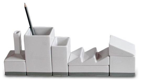 Modern Desk Organizers desktructure porcelain organizer - modern - desk accessories - Modern Desk Organizers desktructure porcelain organizer - modern - desk accessories -