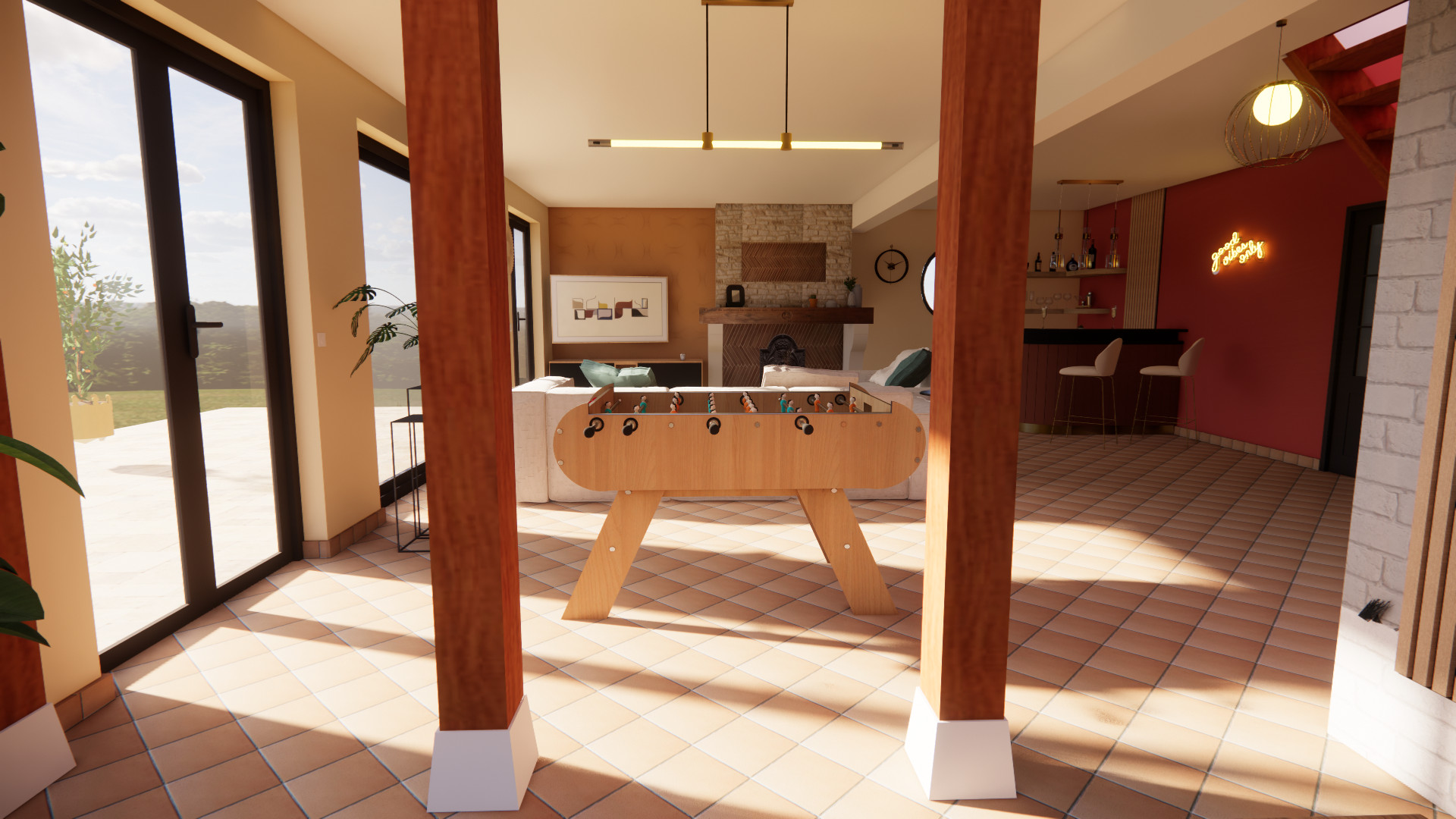 Projet 3D - Aménagement d'un RDC de maison