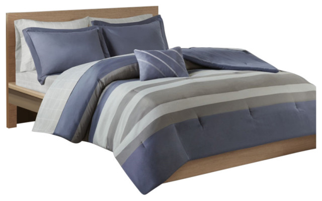 Ergode Striped Comforter Set With Bed Sheets