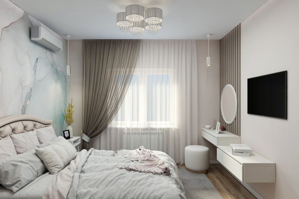 СПАЛЬНЯ С МРАМОРНЫМ РИСУНКОМ