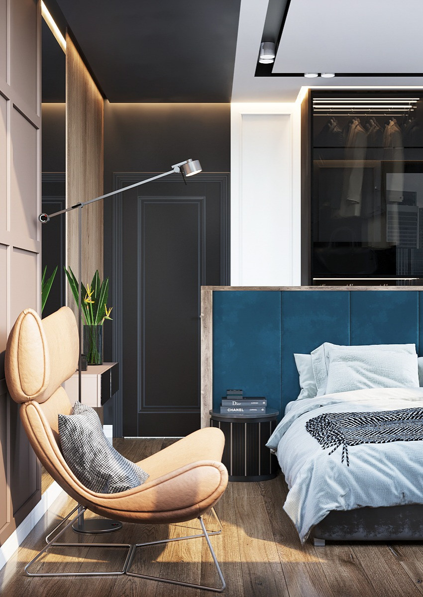 Спальня с видовыми окнами.