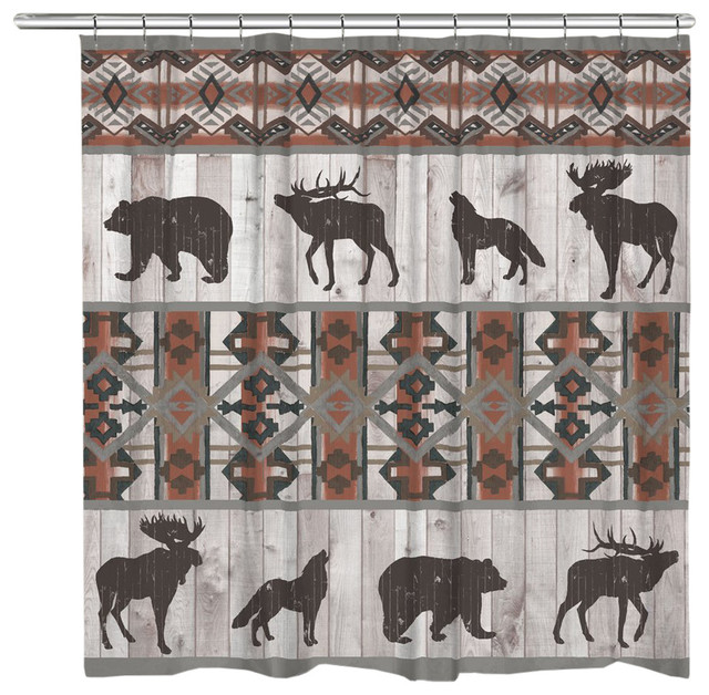 Laural Home Southwest Lodge Shower Curtain Rustic Shower