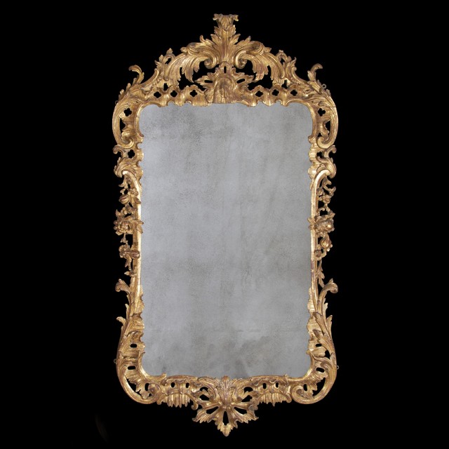 A Very Fine George II Carved Gilt Wood Mirror