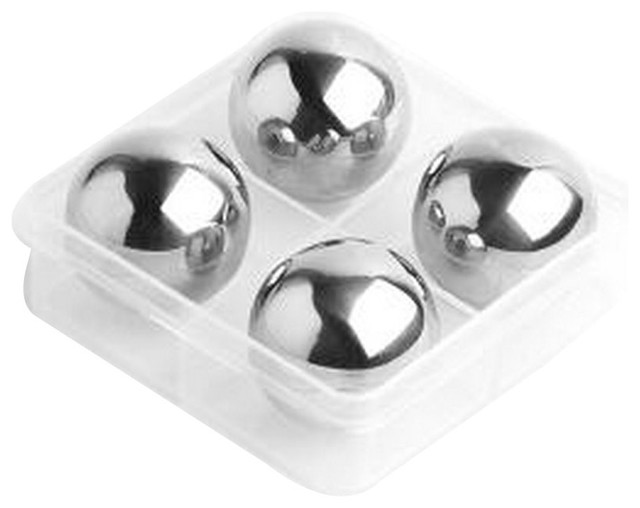 Set of 4 Stainless Steel Ice Cube Stainless Steel Reusable Ice Cubes