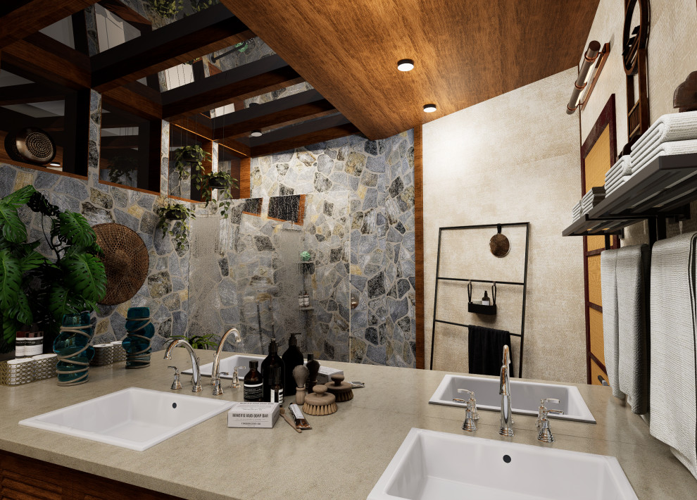 East Meets South Bathroom