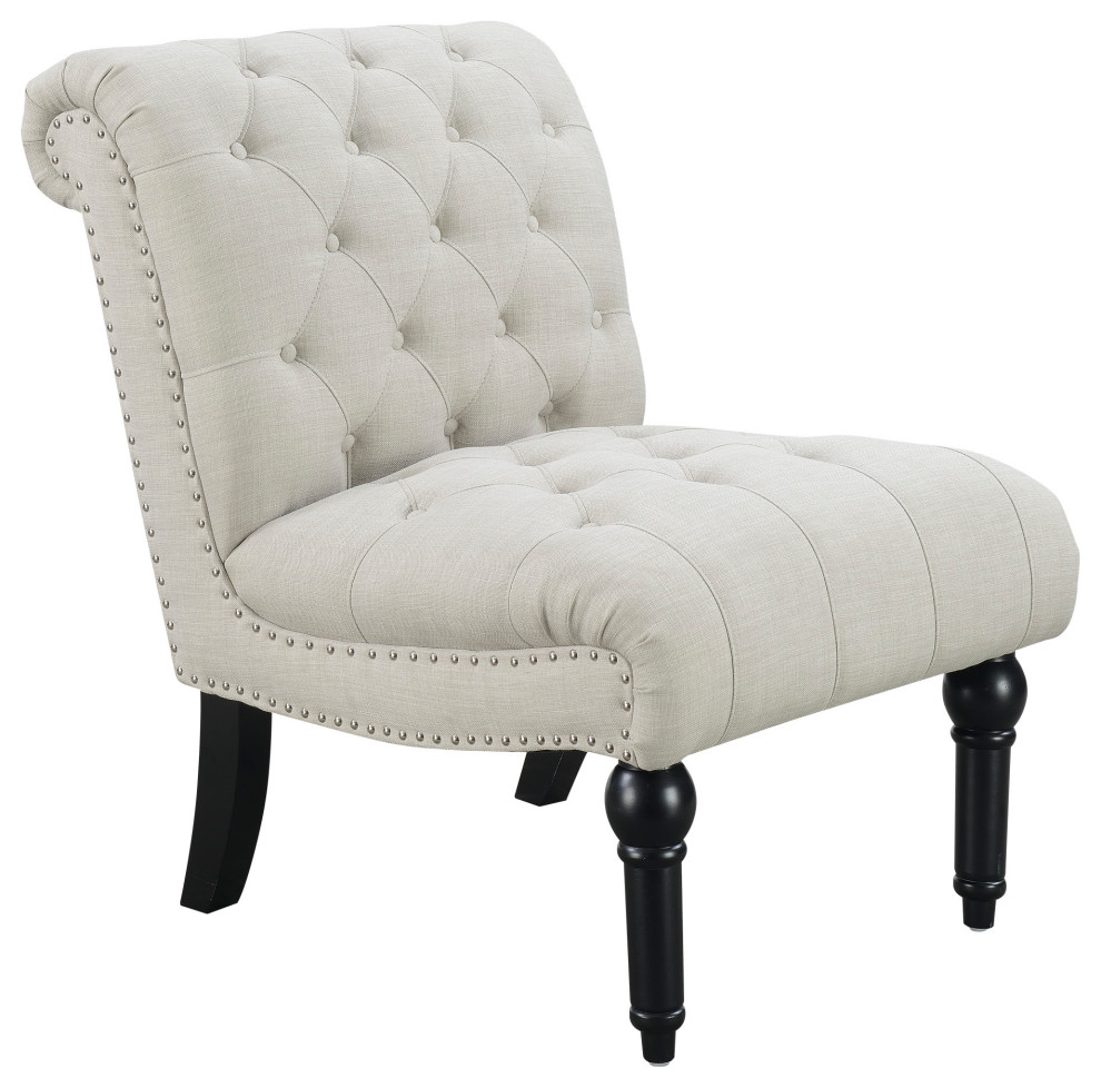 Joseph Armless Accent Chair Traditional Armchairs And Accent Chairs by Lorino Home Houzz