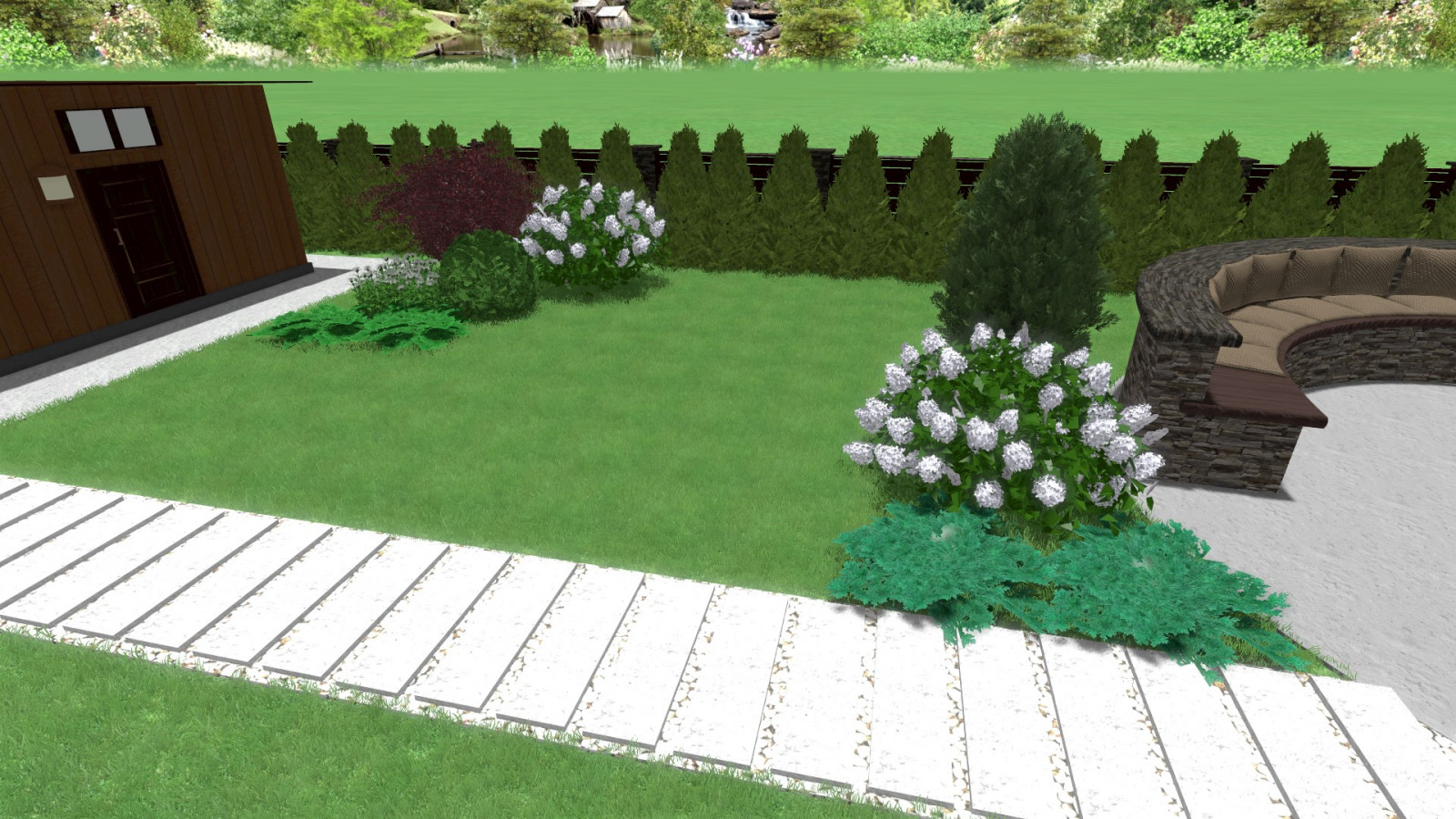 3D ландшафтный проект 1500 руб./сотка + все планы и чертежи