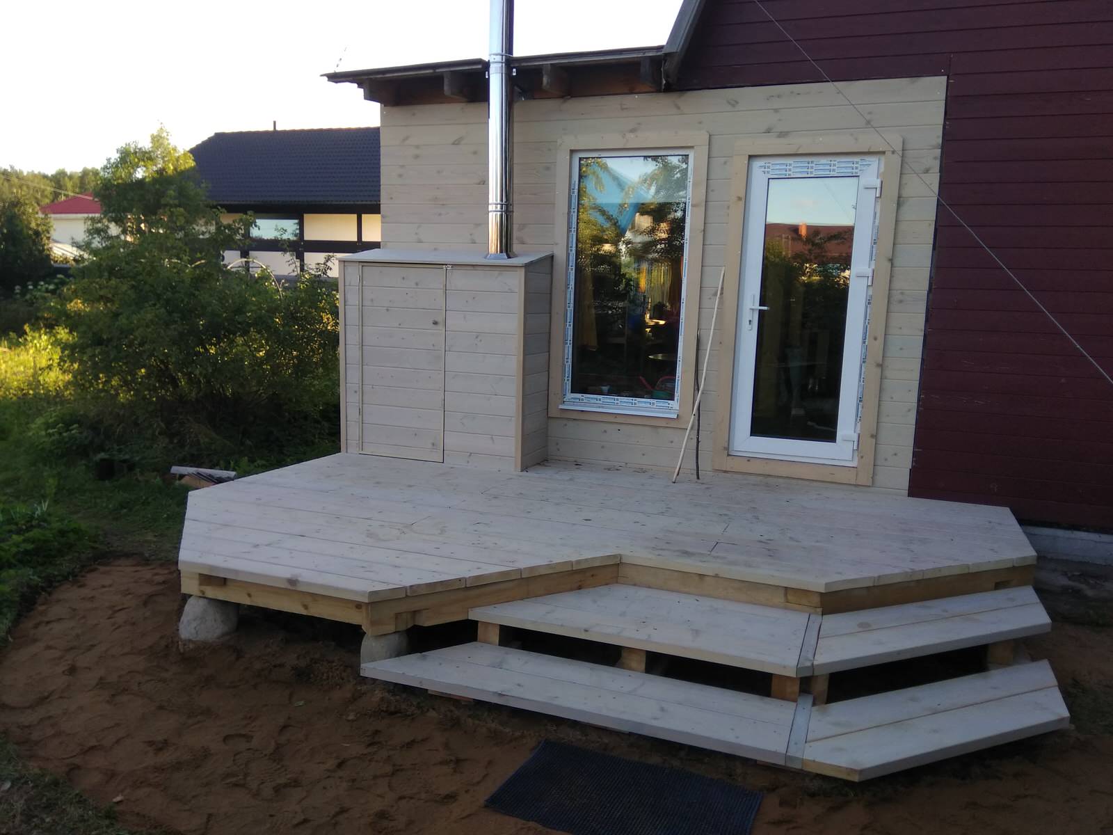 Терраса на валунах