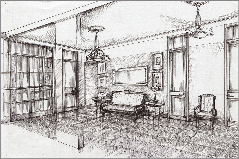 Квартира на Малой Бронной. Иллюстрации к собственному проекту.