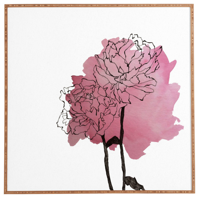 Deny Designs Morgan Kendall Peonies Framed Wall Art, 20x20x1 ...