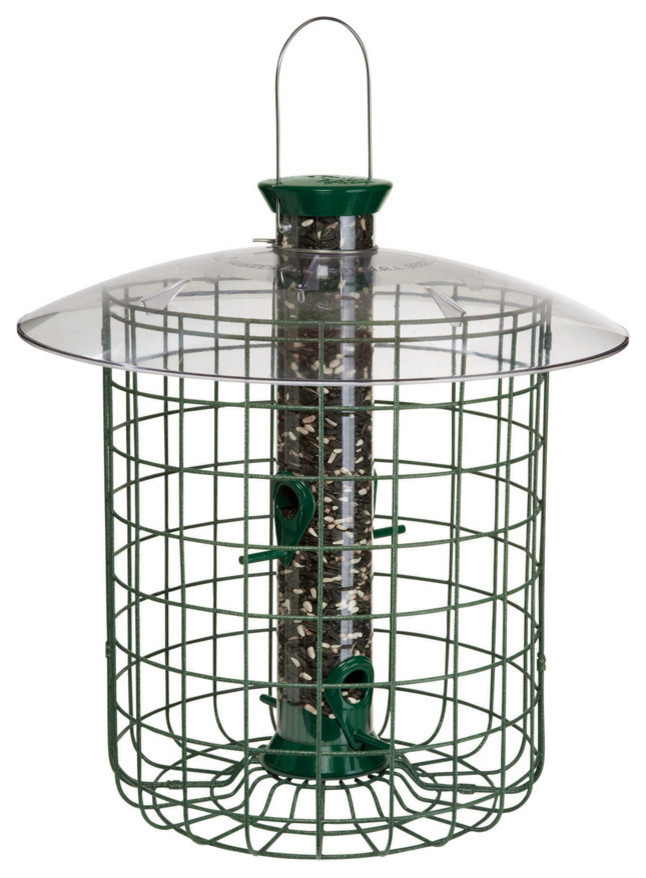 Droll Yankees 15 Green Domed Cage Sunflower Feeder Traditional