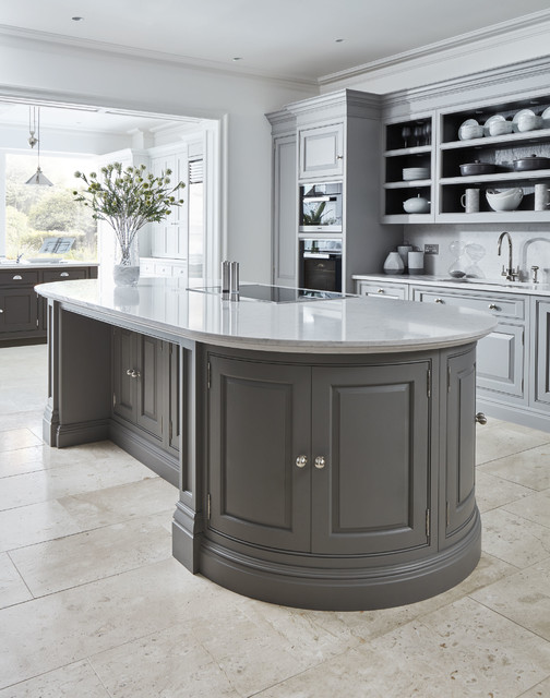 Curved Grey Kitchen contemporary-koek