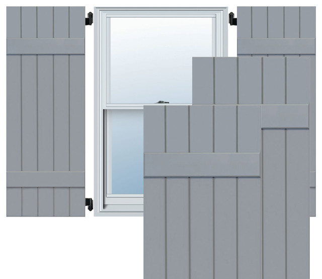 18" x 55" Exterior 5Board Composite Wood BoardnBatten Shutters