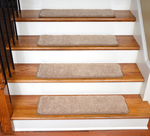 Dean Non Slip Tape Free Pet Friendly Carpet Stair Treads Angelic Tan 15