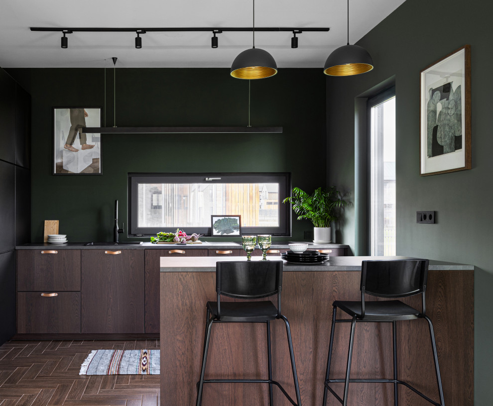 Дом в Подмосковье 137 м2 с темными стенами