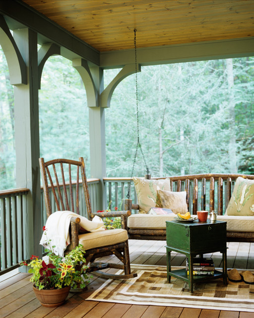 Mountain Lodge Style Porch Design