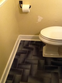 Paint color to match navy blue tile?