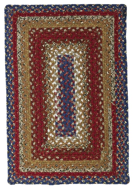 Homee Decor Log Cabin Step Cotton Braided Rug 3 X 5 Rectangle