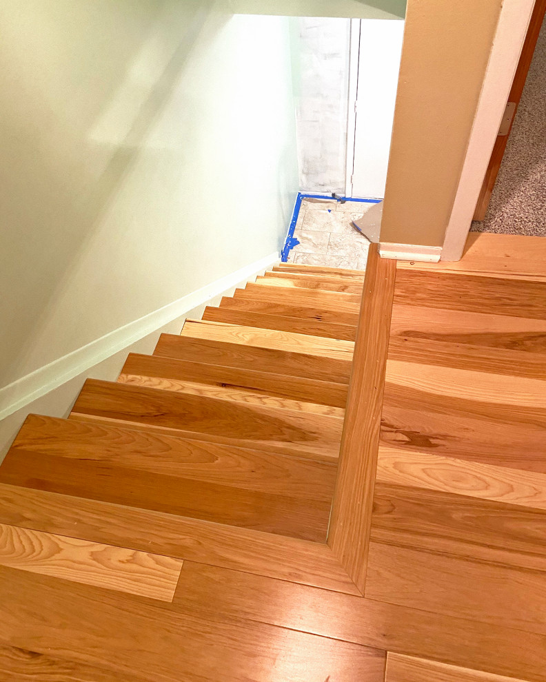 Hickory Stair Treads Traditional Staircase Other by Hardwood