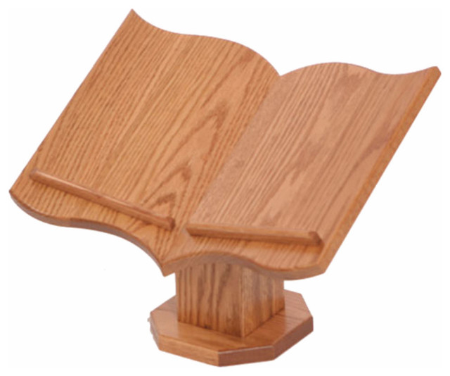 Amish Made Oak Bible Stand Transitional Desk Accessories by