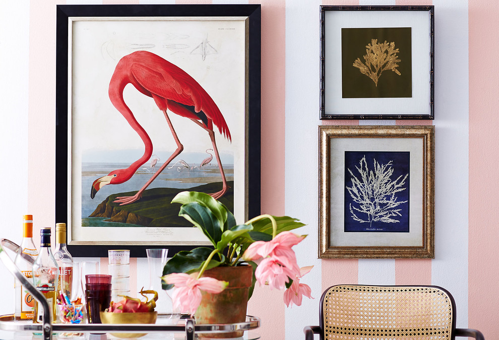 Inspiration for a tropical living room in New York.