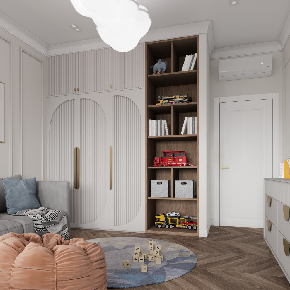 "Тёплое какао", квартира в ЖК "Дворянский", 98 м2