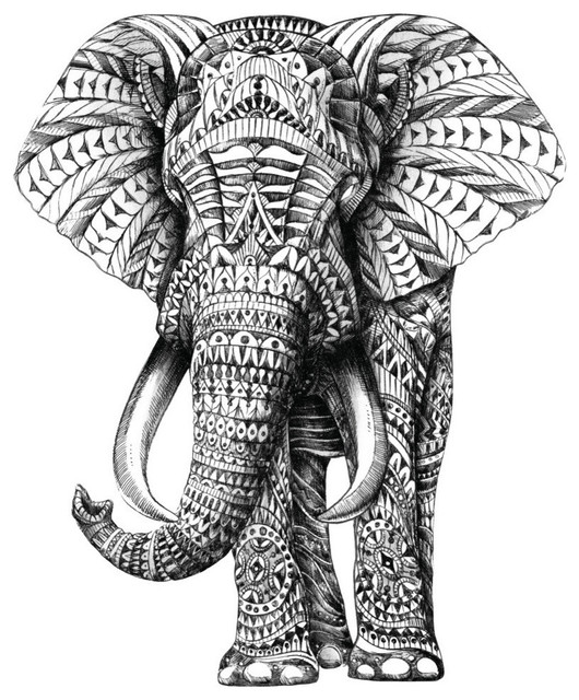 elephant wall decal - eclectic - wall decals -my wonderful walls