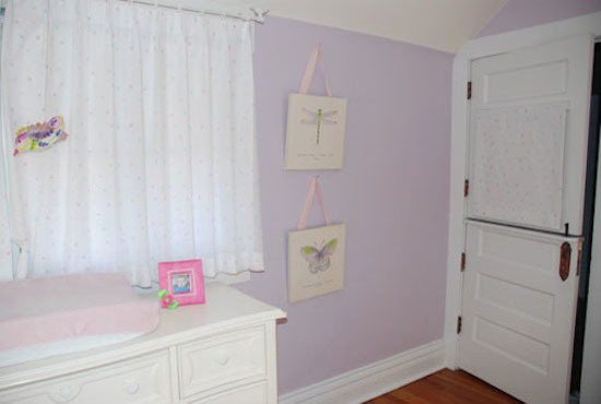 Home design - mid-sized transitional girl home design idea in Denver with purple walls