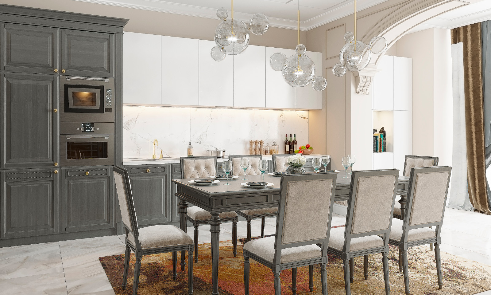 Квартира неоклассика 170м2